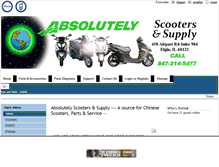 Tablet Screenshot of absolutelyscooters.net